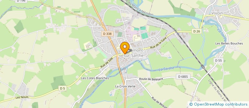 localisation de l'entreprise H & V  BEAUMONT-SUR-SARTHE