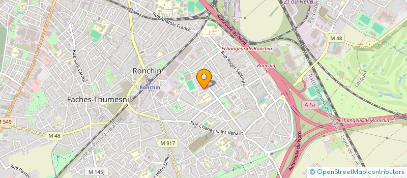 localisation de l'entreprise H.V.A.  RONCHIN