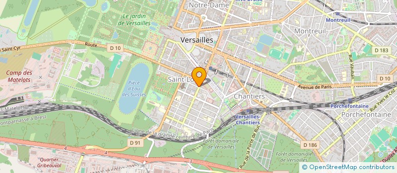 localisation de l'entreprise H.V CONSEIL à VERSAILLES