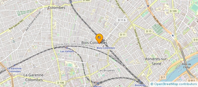localisation de l'entreprise H.V CONSULTING  BOIS-COLOMBES