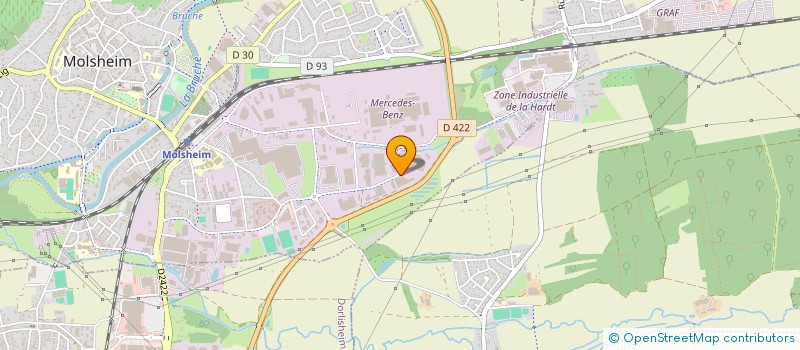 localisation de l'entreprise H.W. PETERS HOLDING - FRANCE  MOLSHEIM