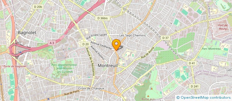 localisation de l'entreprise H.Y.B.Z. à MONTREUIL