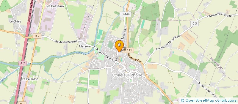 localisation de l'entreprise H.Y.C.I.  ETOILE-SUR-RHONE