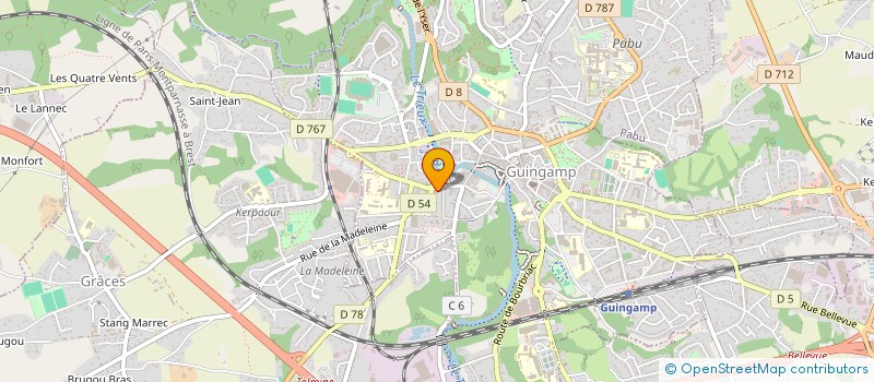 localisation de l'entreprise H.Y.E.N.E.  GUINGAMP