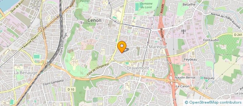 localisation de l'entreprise H2 RENOV à CENON