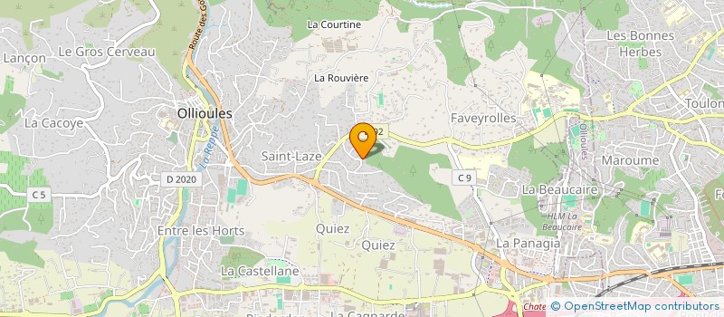 localisation de l'entreprise H20 EQUIPEMENT  OLLIOULES