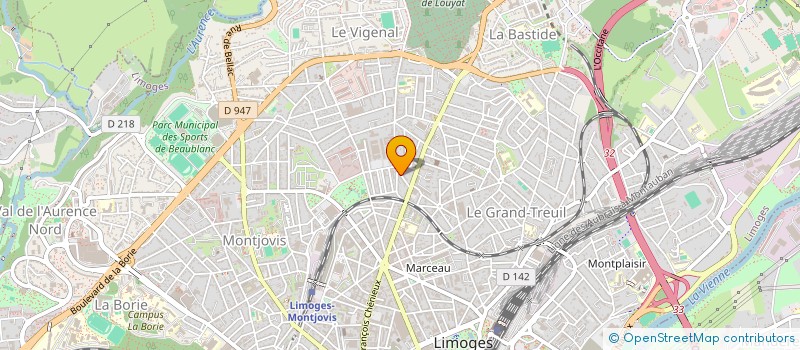 localisation de l'entreprise H2A IMMOBILIERS à LIMOGES