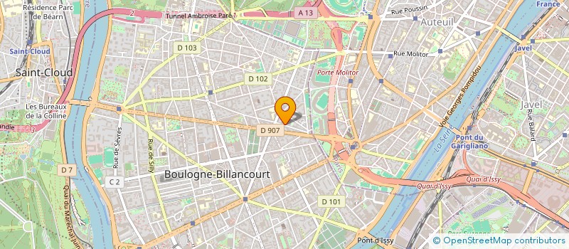 localisation de l'entreprise H2A SANTE  BOULOGNE-BILLANCOURT