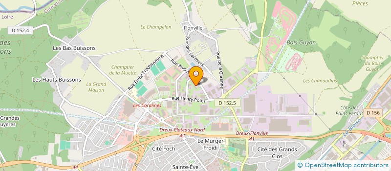 localisation de l'entreprise H2B à DREUX