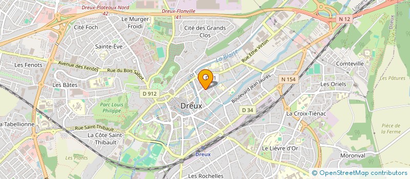 localisation de l'entreprise H2B ASSURANCES à DREUX