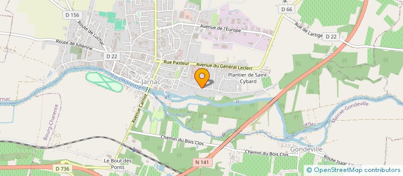 localisation de l'entreprise H2B PATRIMOINE à JARNAC