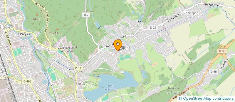 localisation de l'entreprise H2B SYNERGIE à OFFEMONT