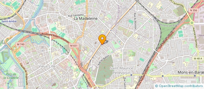 localisation de l'entreprise H2BMI à LA MADELEINE