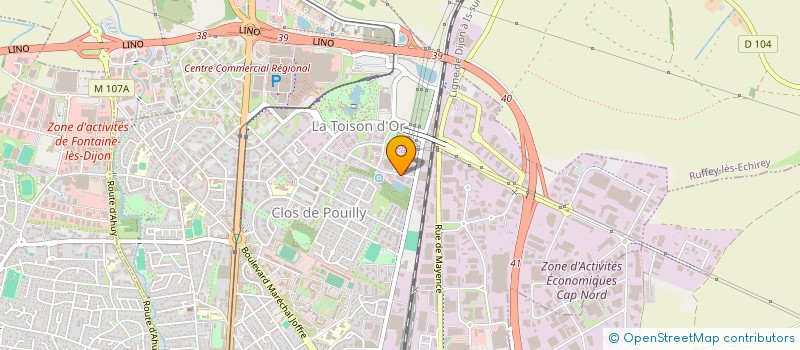 localisation de l'entreprise H2C  DIJON