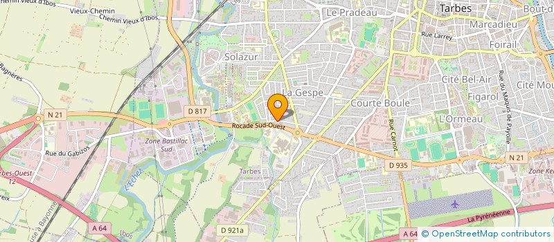 localisation de l'entreprise H2C  TARBES