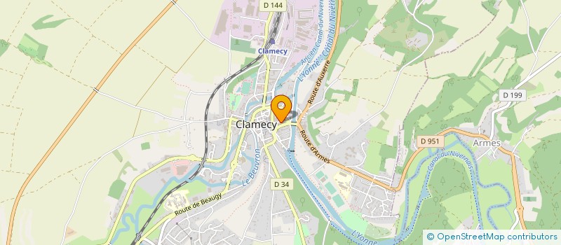 localisation de l'entreprise H2C à CLAMECY