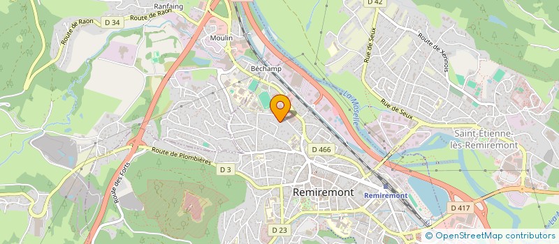 localisation de l'entreprise H2C  REMIREMONT