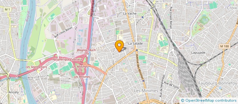 localisation de l'entreprise H2CB à TOULOUSE
