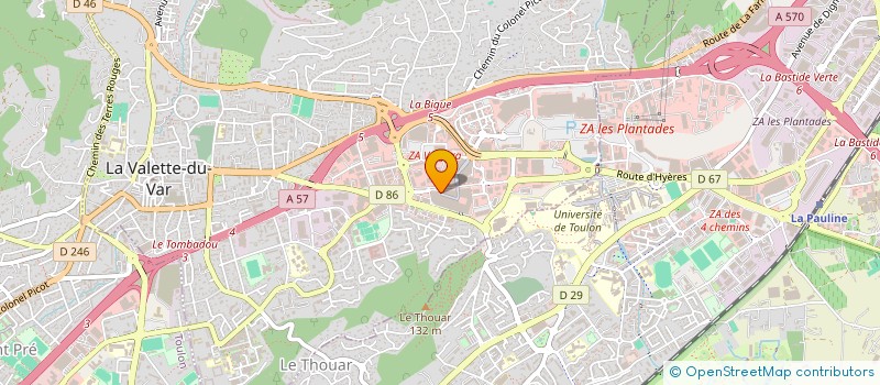 localisation de l'entreprise H2F à LA VALETTE-DU-VAR