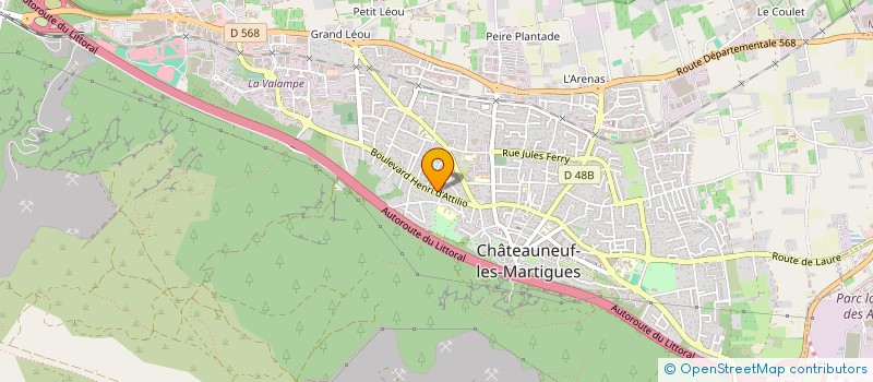 localisation de l'entreprise H2GS  CHATEAUNEUF-LES-MARTIGUES