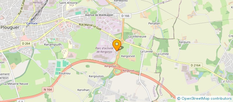 localisation de l'entreprise H2I à CARHAIX-PLOUGUER