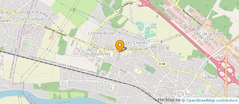 localisation de l'entreprise H2I-CONSEIL  HERBLAY-SUR-SEINE