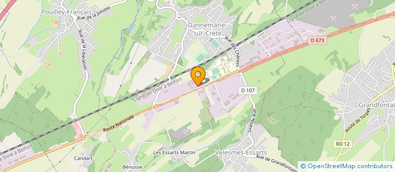 localisation de l'entreprise H2JB  VELESMES-ESSARTS