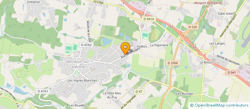 localisation de l'entreprise H2M  VERNEUIL-SUR-VIENNE