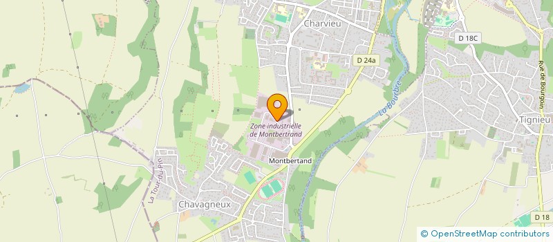 localisation de l'entreprise H2M DIFFUSION  CHARVIEU-CHAVAGNEUX