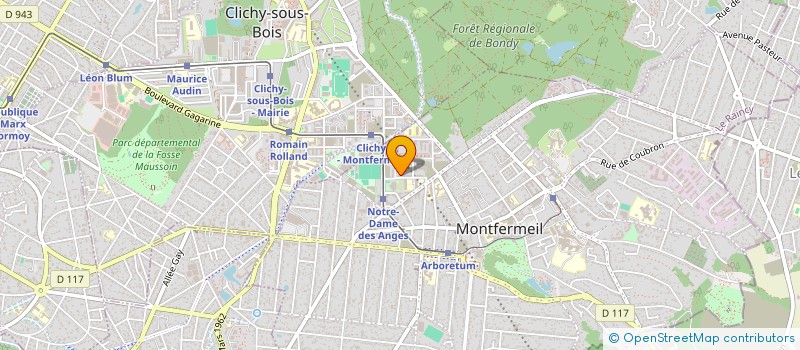 localisation de l'entreprise H2M EVENTS à MONTFERMEIL