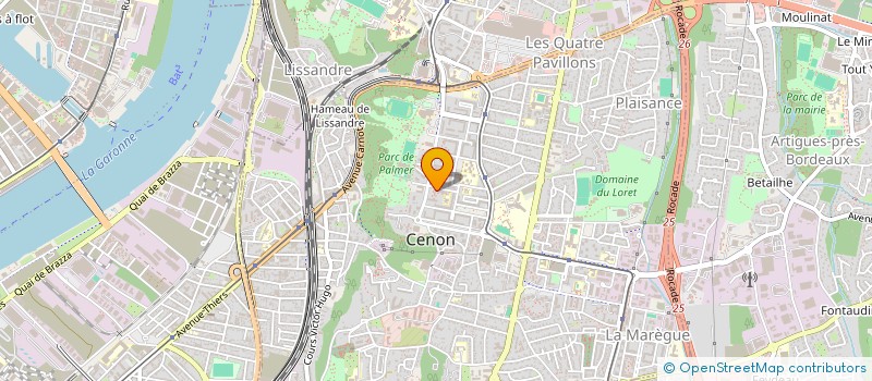 localisation de l'entreprise H2O  CENON