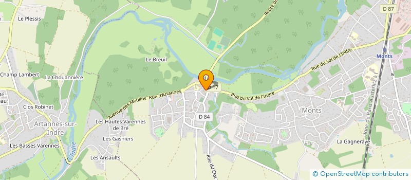 localisation de l'entreprise H2O  MONTS