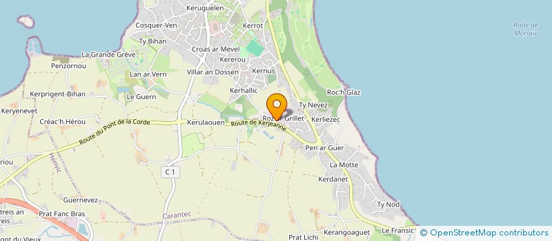 localisation de l'entreprise H2O OCEAN  CARANTEC