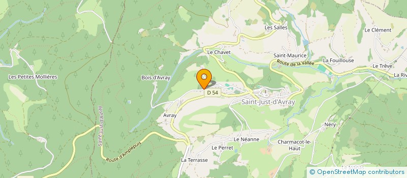 localisation de l'entreprise H2O PLOMBERIE CHAUFFAGE  SAINT-JUST-D'AVRAY