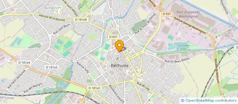 localisation de l'entreprise H2O SYSTEMS  BETHUNE