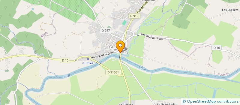 localisation de l'entreprise H2O TECHNIQUES ET PISCINES  COUTRAS