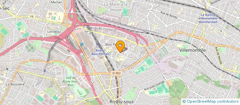 localisation de l'entreprise H2PROD à ROSNY-SOUS-BOIS