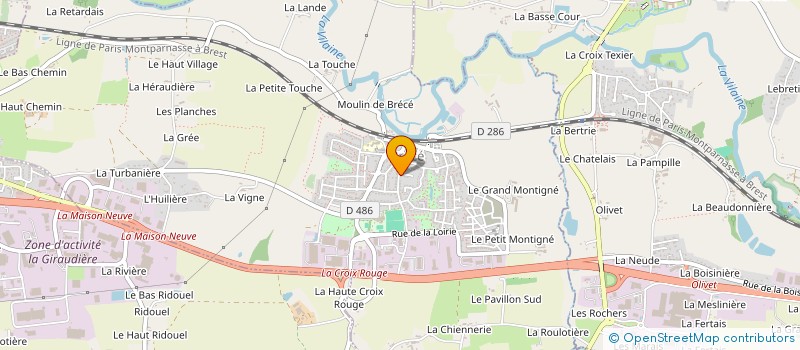 localisation de l'entreprise H2R  BRECE