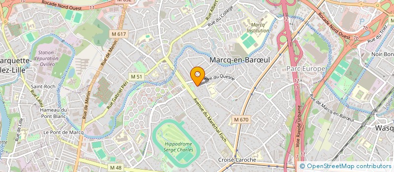 localisation de l'entreprise H2S à MARCQ-EN-BARŒUL