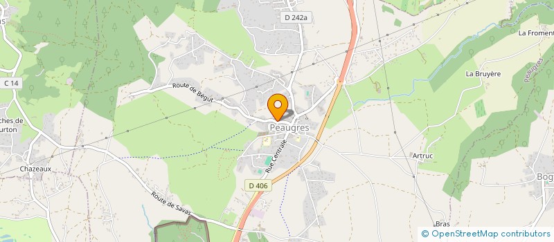 localisation de l'entreprise H2S  PEAUGRES