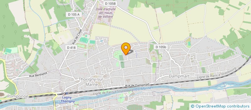 localisation de l'entreprise H2SOL à THORIGNY-SUR-MARNE