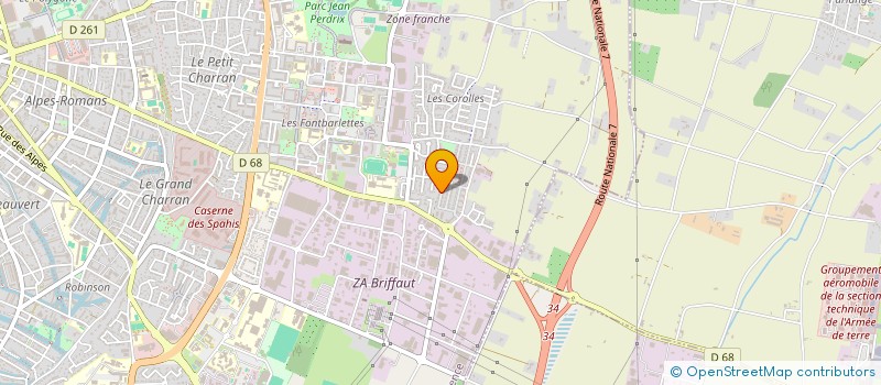 localisation de l'entreprise H3+  BOURG-LES-VALENCE