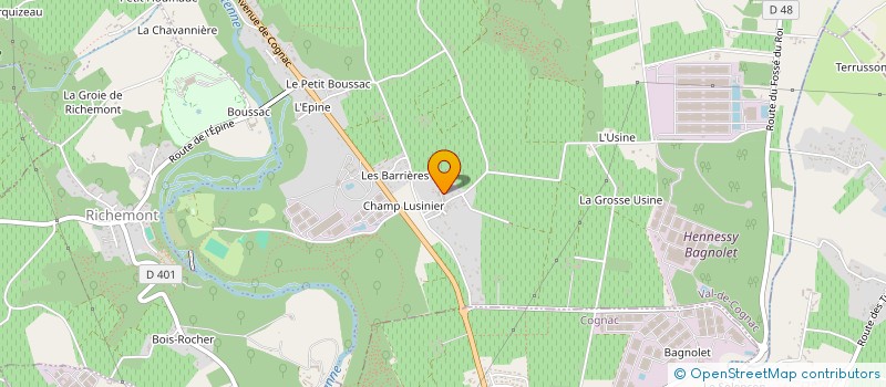 localisation de l'entreprise H3 CAPITAL  VAL-DE-COGNAC