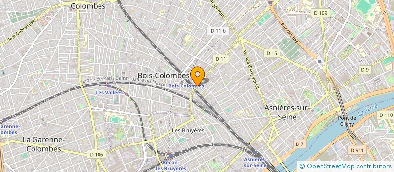 localisation de l'entreprise H3A à BOIS-COLOMBES