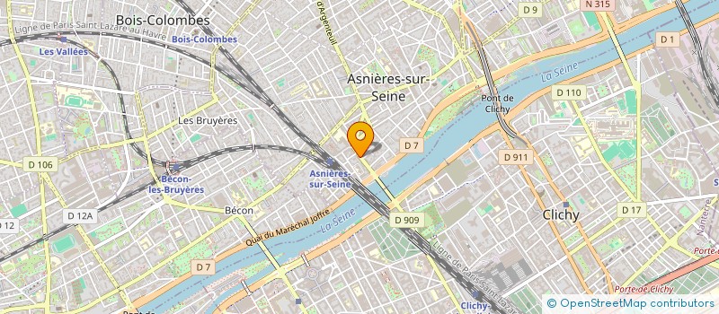 localisation de l'entreprise H3P à ASNIERES-SUR-SEINE