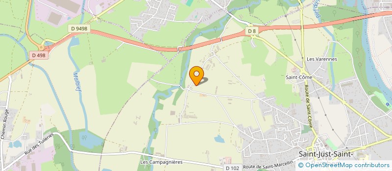 localisation de l'entreprise H3S (HANDICAP,SPORT,SOLIDARITE ET SANTE)  SAINT-JUST-SAINT-RAMBERT