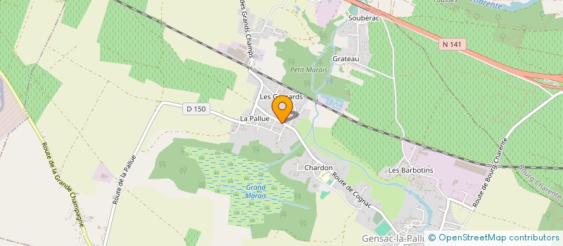 localisation de l'entreprise H4 INVEST  GENSAC-LA-PALLUE