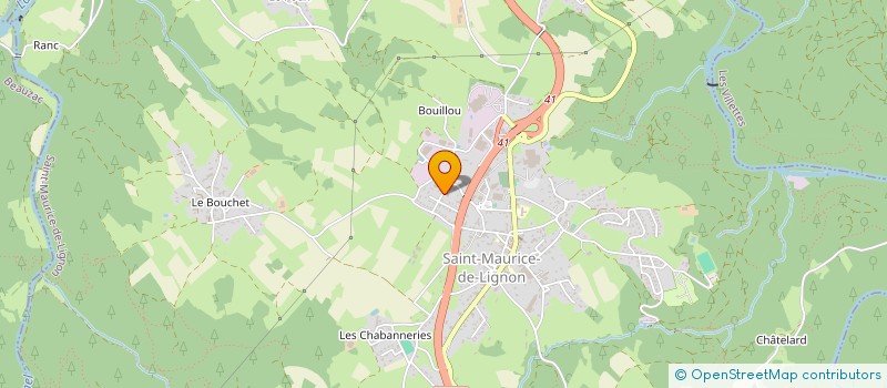 localisation de l'entreprise HAB 43 - HABILLAGES ET ACCESSOIRES DU BATIMENT 43  SAINT-MAURICE-DE-LIGNON