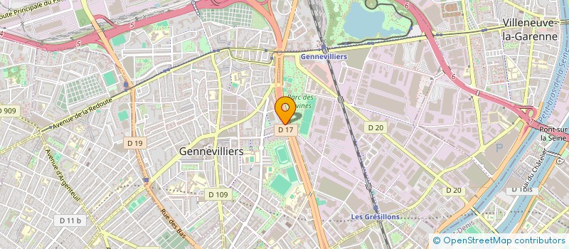 localisation de l'entreprise HAB RESTO à GENNEVILLIERS