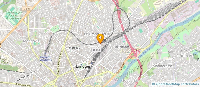 localisation de l'entreprise HABAT à LIMOGES